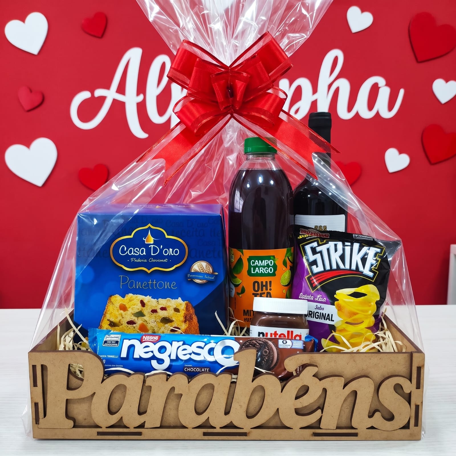 Foto da cesta de amor Telemensagem Alpha